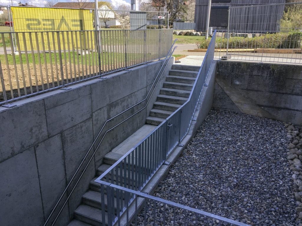 merge treppenabgang sporthalle bünten, unterentfelden